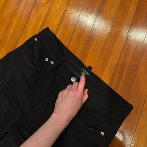 Jcrew high rise corduroy black pants